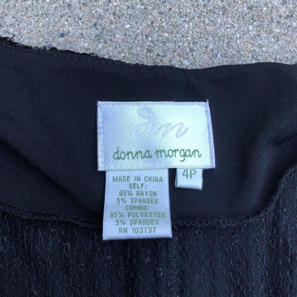 DONNA MORGAN Sequins Black Dress Women's 4P Brand New Long Sleeve Sparkl… - Picture 5 of 6